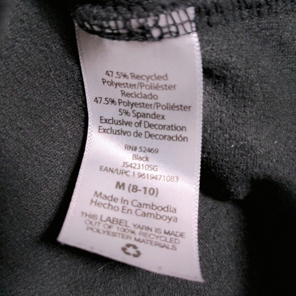 Joyspun Womens Black Velour Button Down Pajama Top Gold Piping Size M - Picture 4 of 6